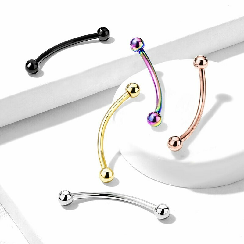 5PK METALS SNAKE-EYE CURVES 16G 9/16"