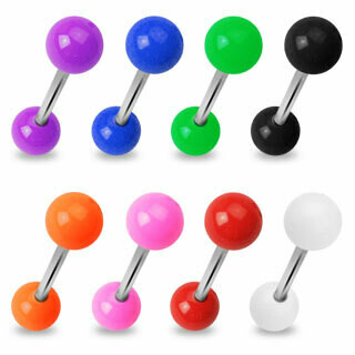 8PK SOLID BALL TONGUE BARS 14G 5/8&quot;