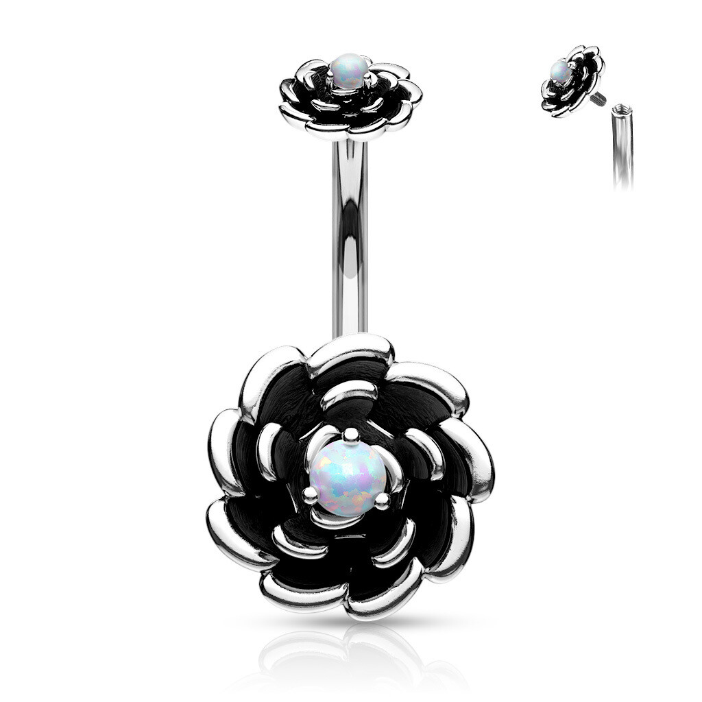 OPAL FLOWER INT NAVEL 14G 3/8&quot;