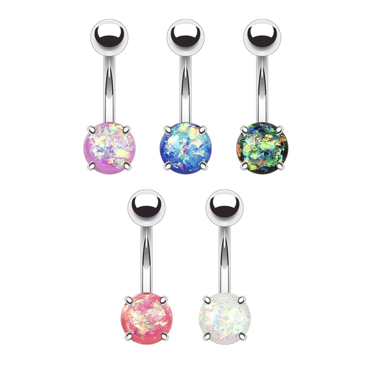 OPAL GLITTER NAVEL 14G 3/8&quot;