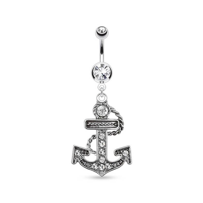 GEM ANCHOR DANGLE NAVEL 14G 3/8"