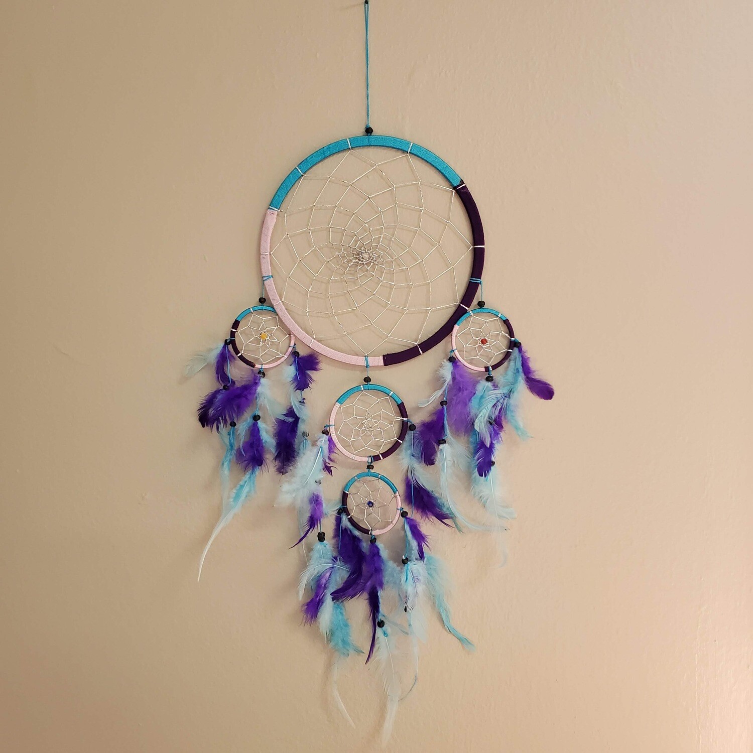  5-RINGS PURPLE/BLUE DREAMCATCHER