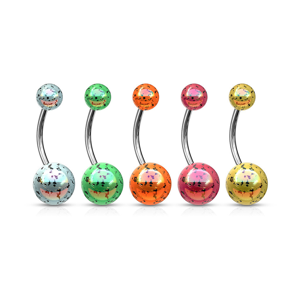5PK AB SPLASH NAVEL 14G 3/8&quot;