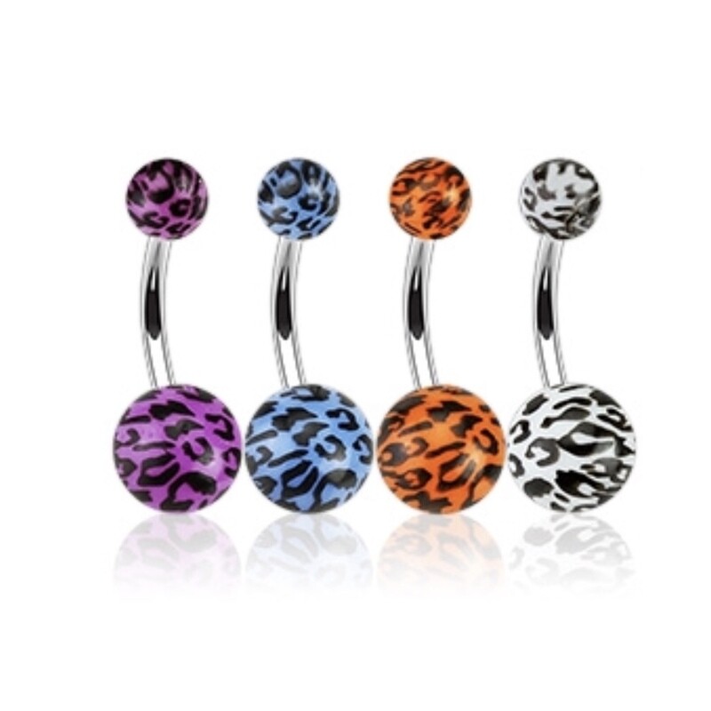 4PK ZEBRA NAVEL 14G 3/8"