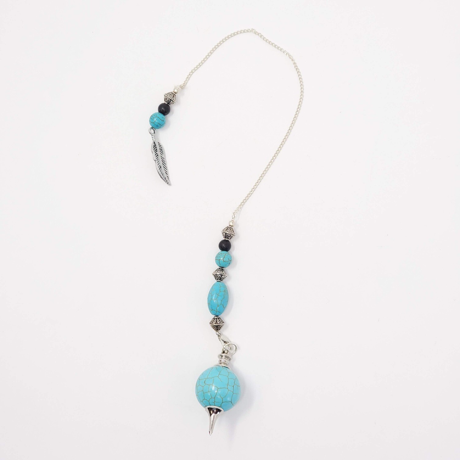 TURQUOISE FEATHER PENDULUM
