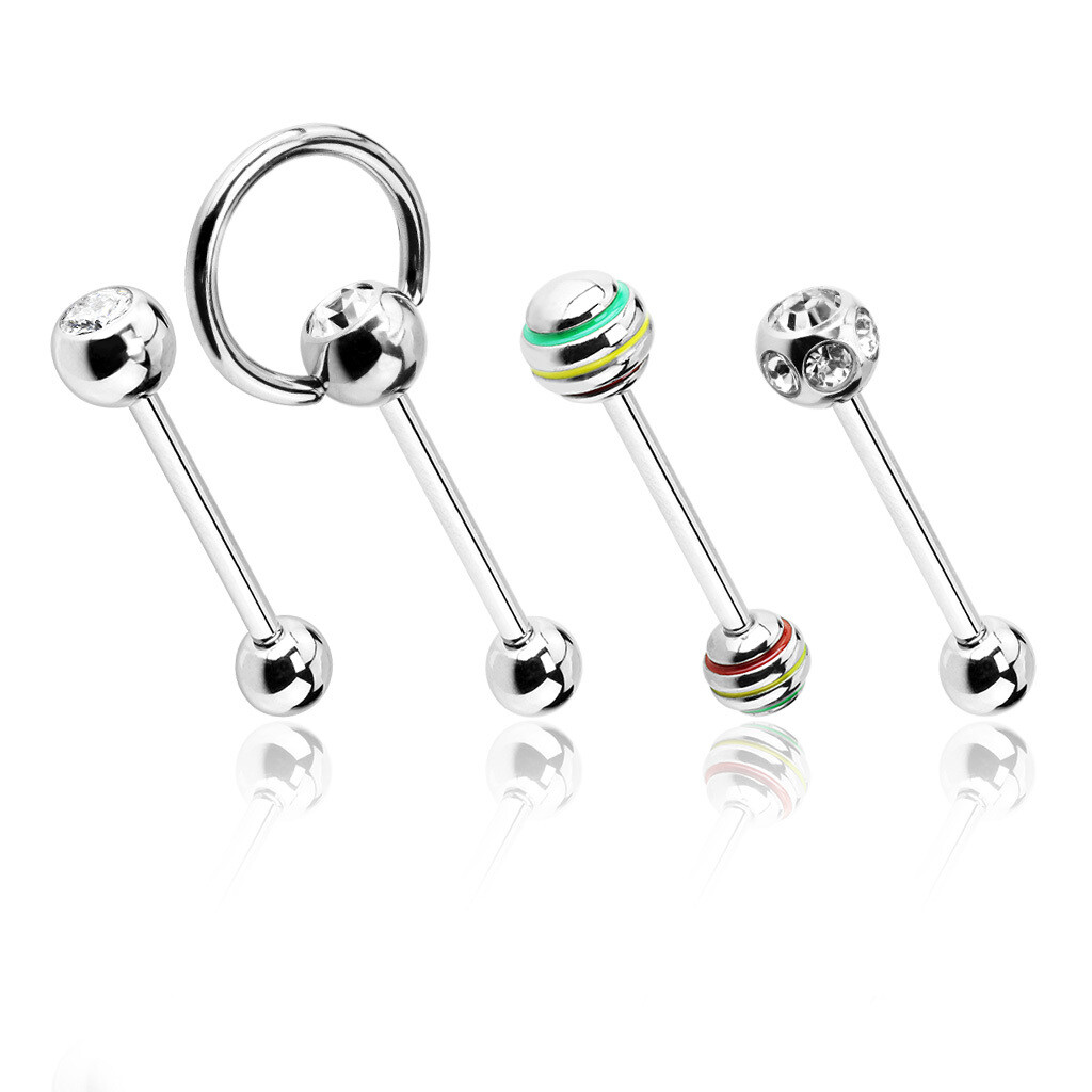 4PK RASTA/GEM/SLAVE BARS 14G 5/8&quot;