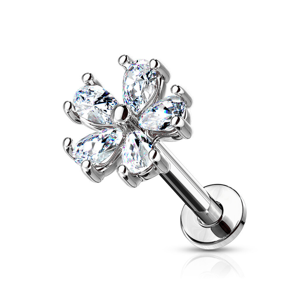 5CZ PETAL FLOWER LAB 16G 5/16&quot;, 316L: STEEL