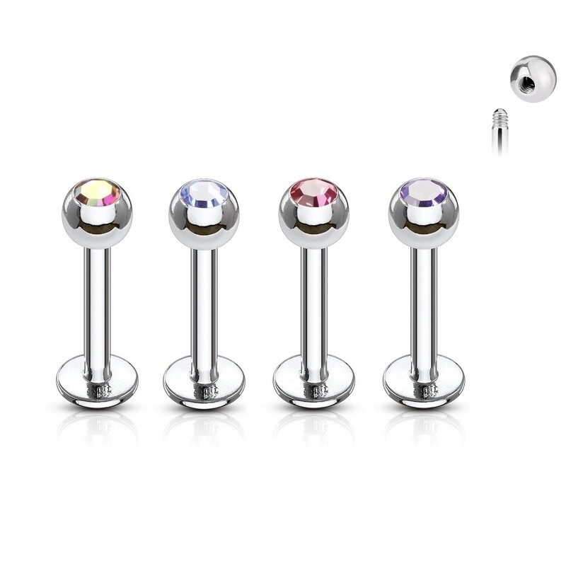 5PK LT GEMBALL LAB 16G 3/8"