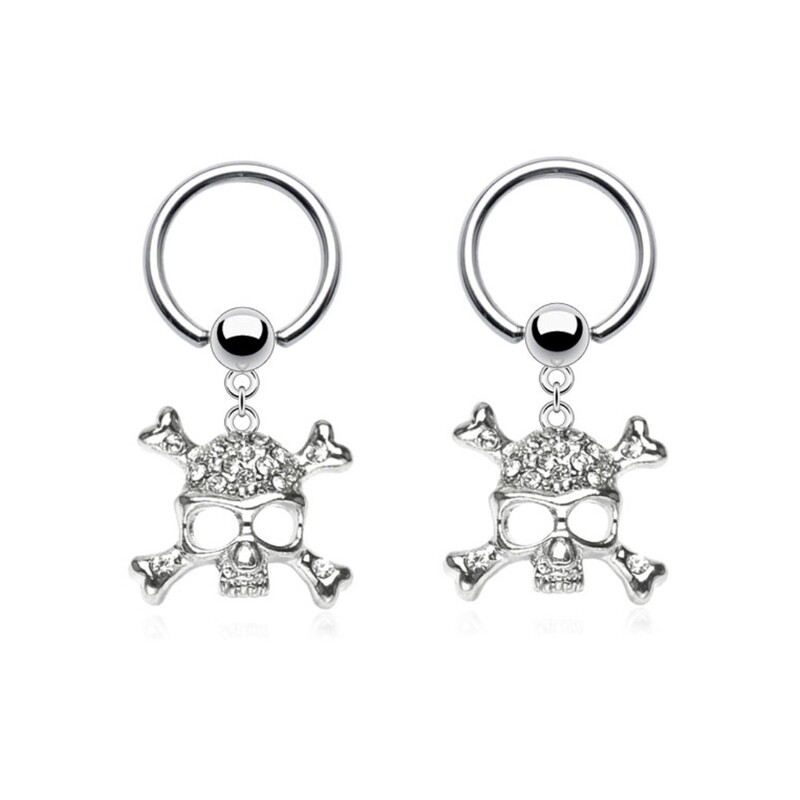 2PK GEM SKULL CBR 16G 3/8"