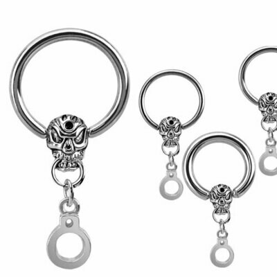 2PK SKULL HANDCUFF DANGLE CBR
