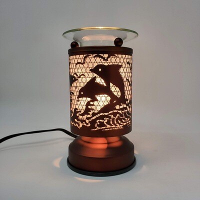 DOLPHINS COPPER TOUCH LAMP DOLPHINS COPPER TOUCH LAMP