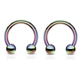 2PK RAINBOW HORSESHOE