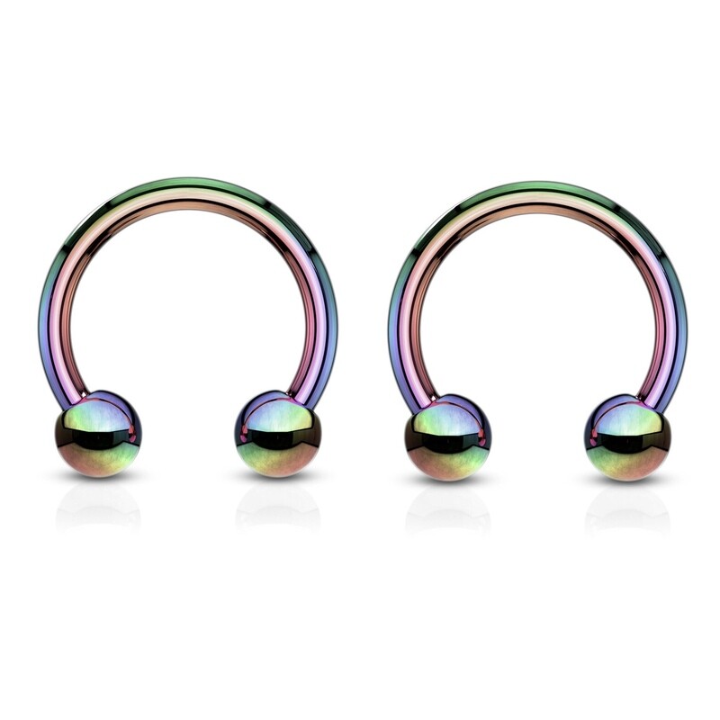 2PK RAINBOW HORSESHOE