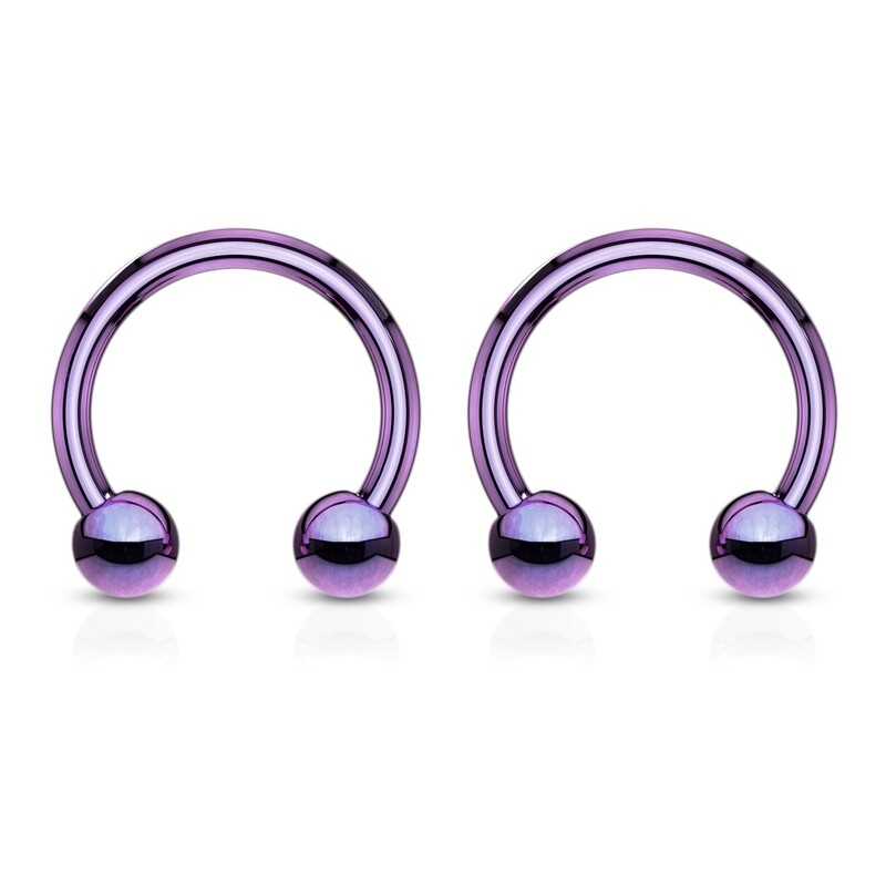 2PK PURPLE HORSESHOES