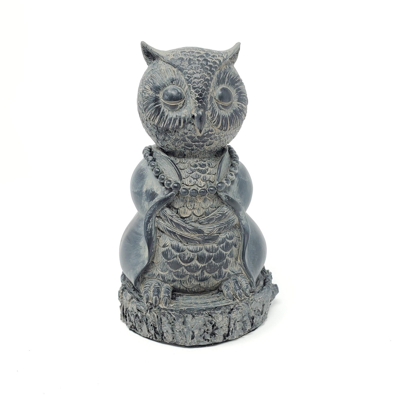 MEDITATING OWL STATUE