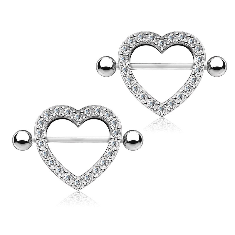 14G 7/8" HEART SHAPE SHIELD