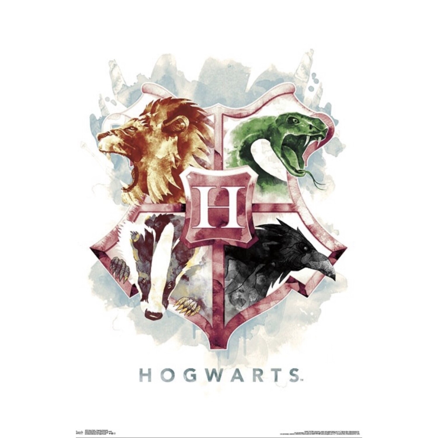 HARRY POTTER WATERCOLOR CREST