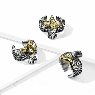 316L GOLD EAGLE RING