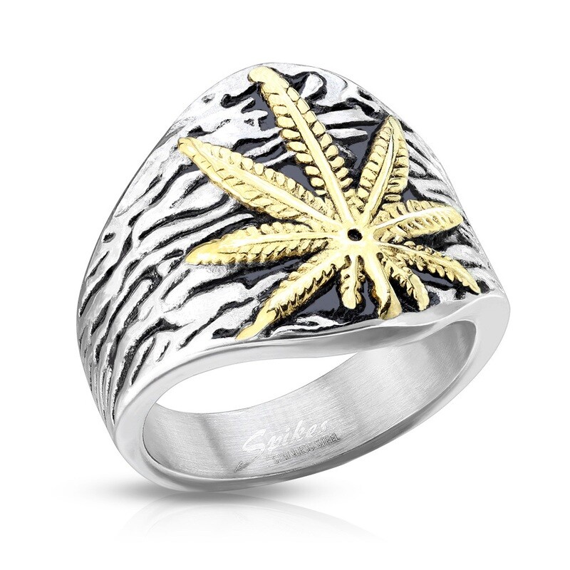 316L GOLD LEAF CENTER RING