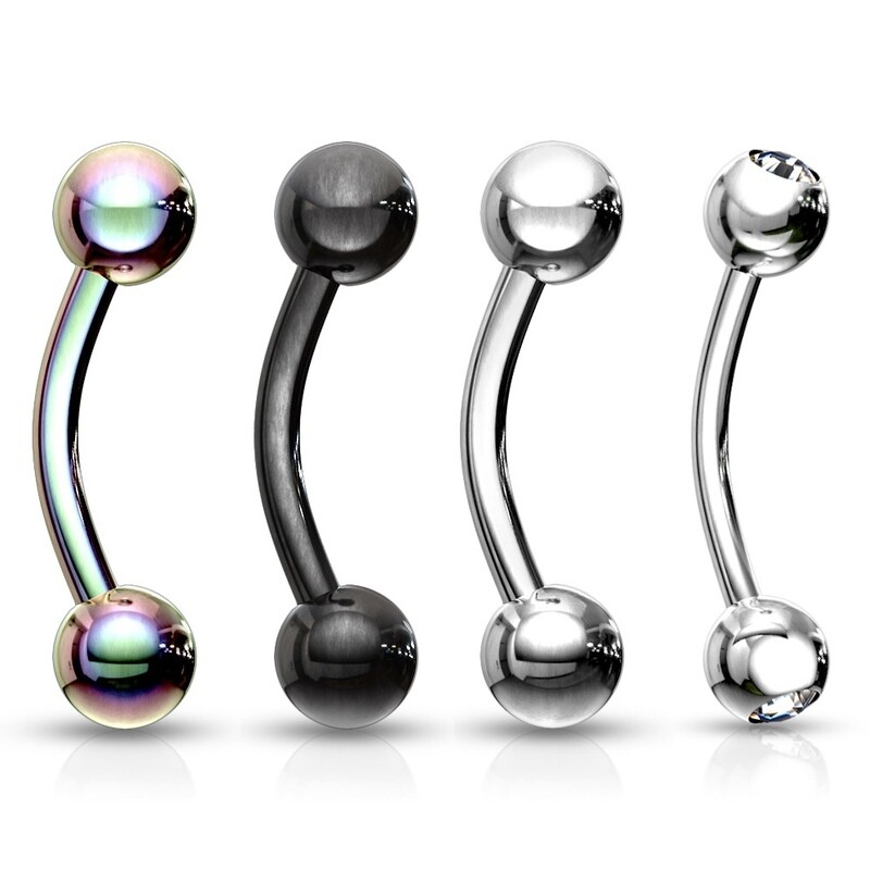 5PK SHORT EYE CURVES 16G 1/4"