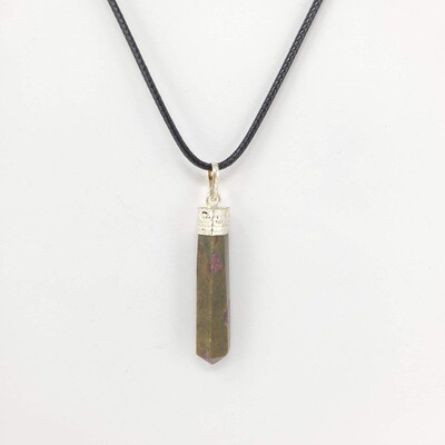 RUBY ZOISITE PENCIL NECKLACE