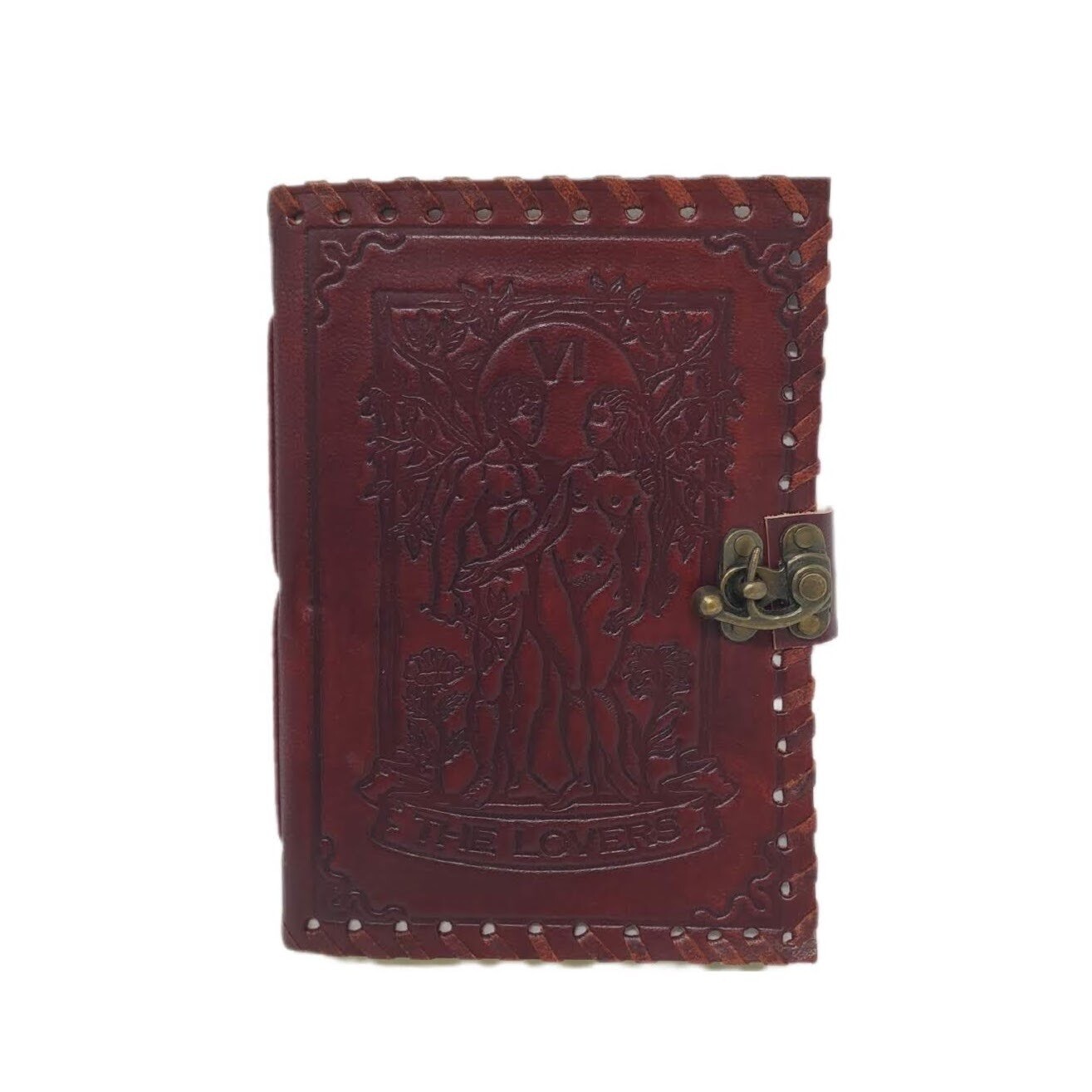 THE LOVERS TAROT LEATHER JOURNAL 5"x7"