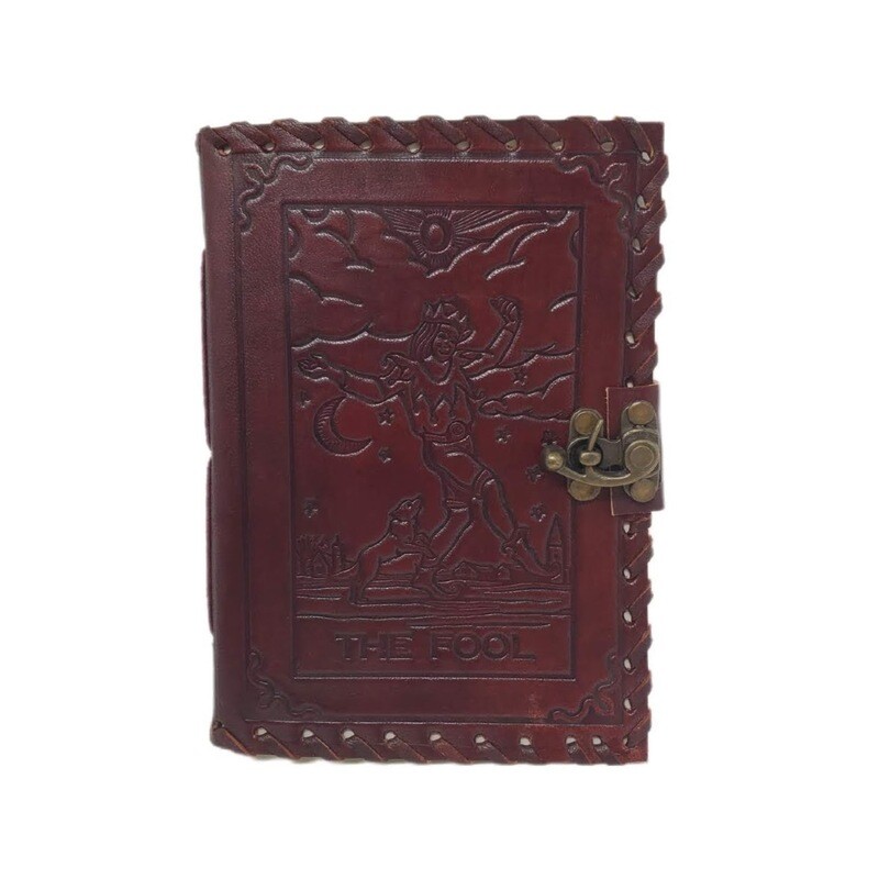 THE FOOL TAROT LEATHER JOURNAL 5"x7"