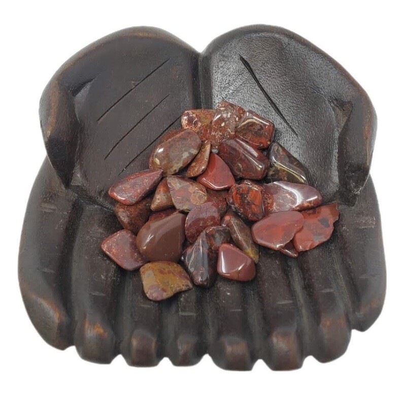 BRECCIATED RED JASPER TUMBLED STONE