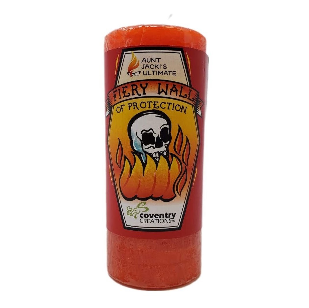 FIERY WALL OF PROTECTION PILLAR CANDLE