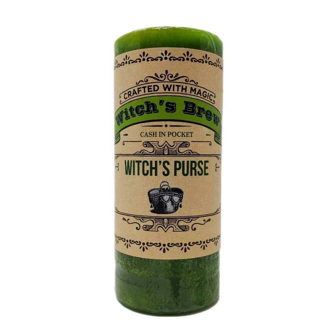 WITCH&#39;S PURSE PILLAR CANDLE