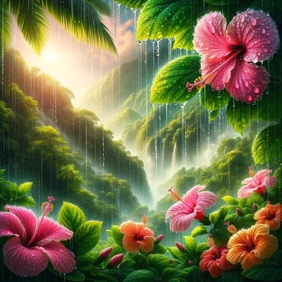 TROPICAL RAIN &amp; HIBISCUS FRAGRANCE OIL