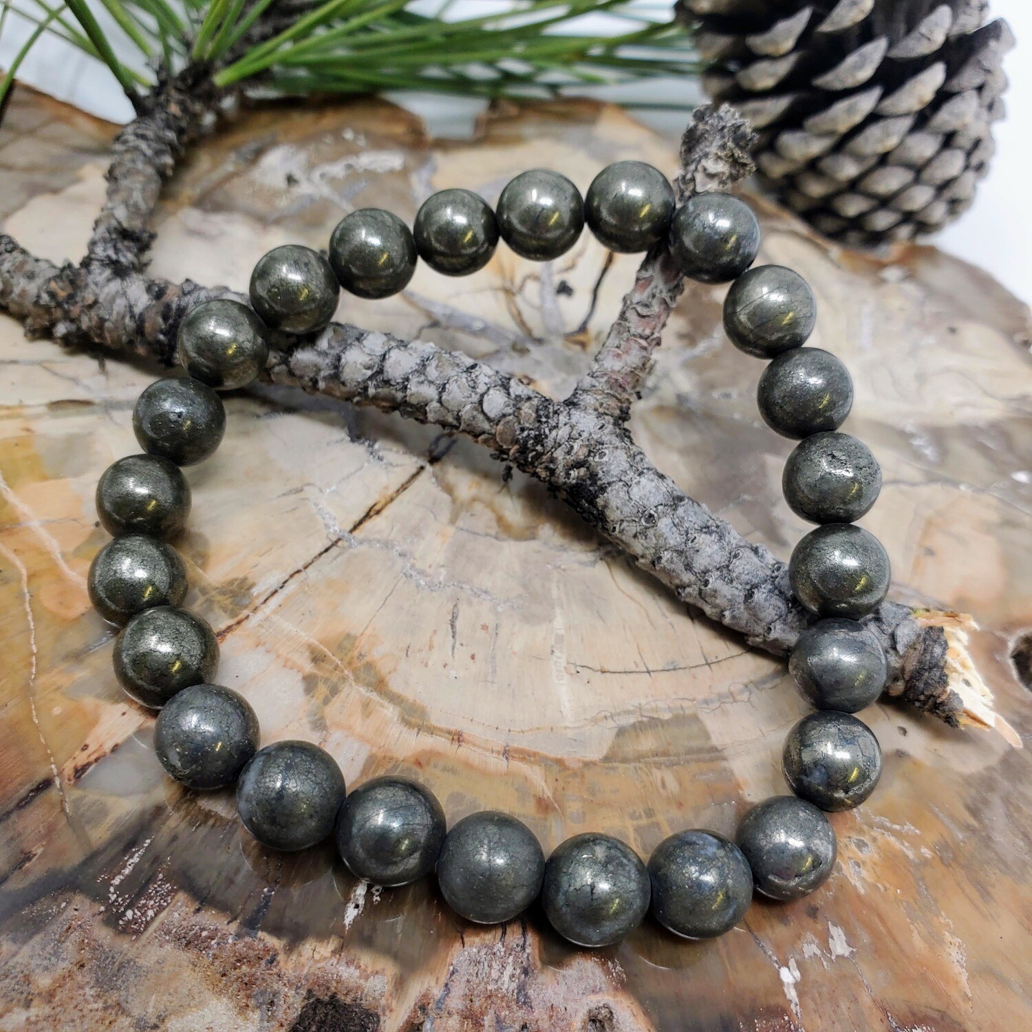 PYRITE 8MM BRACELET
