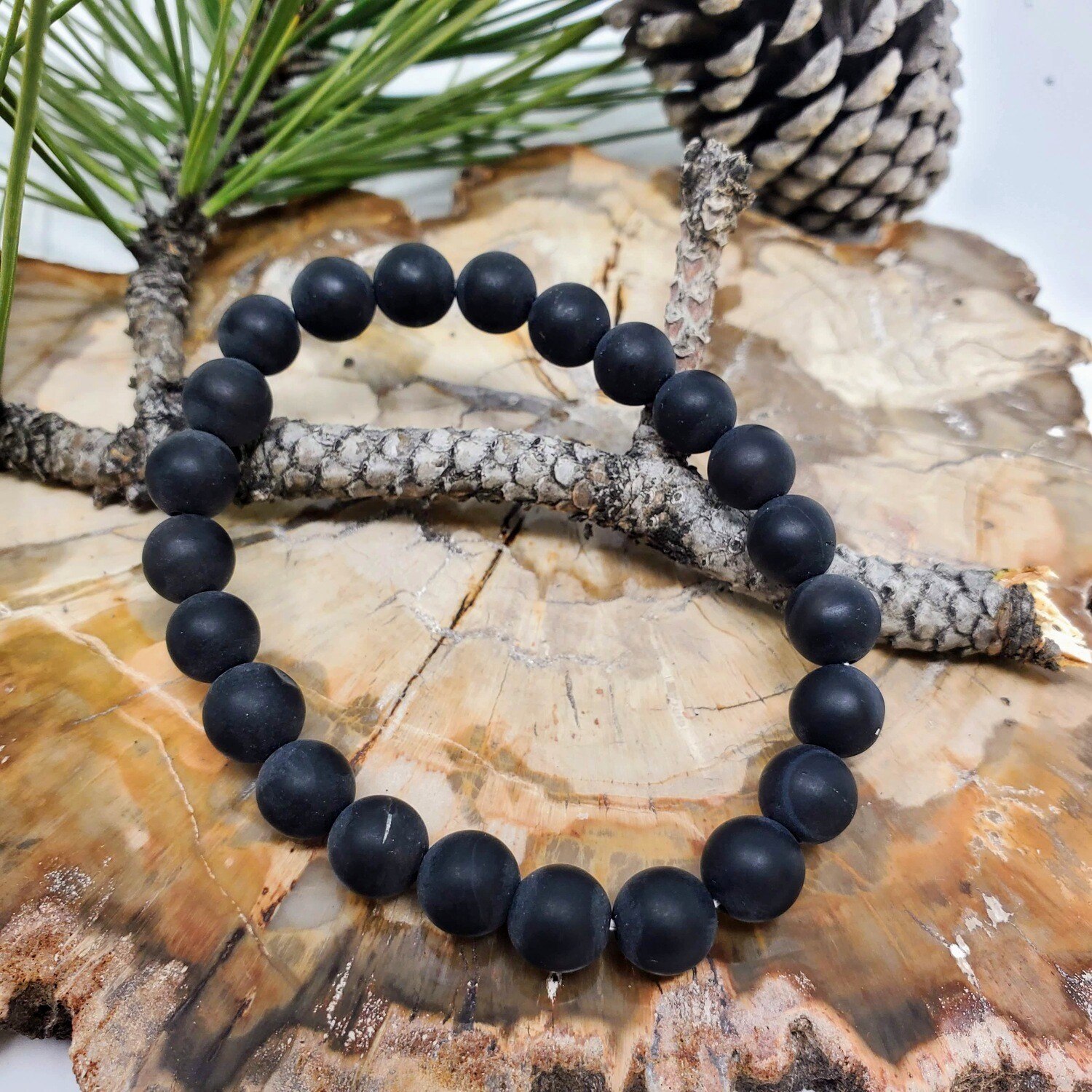 MATTE BLACK ONYX 8MM BRACELET