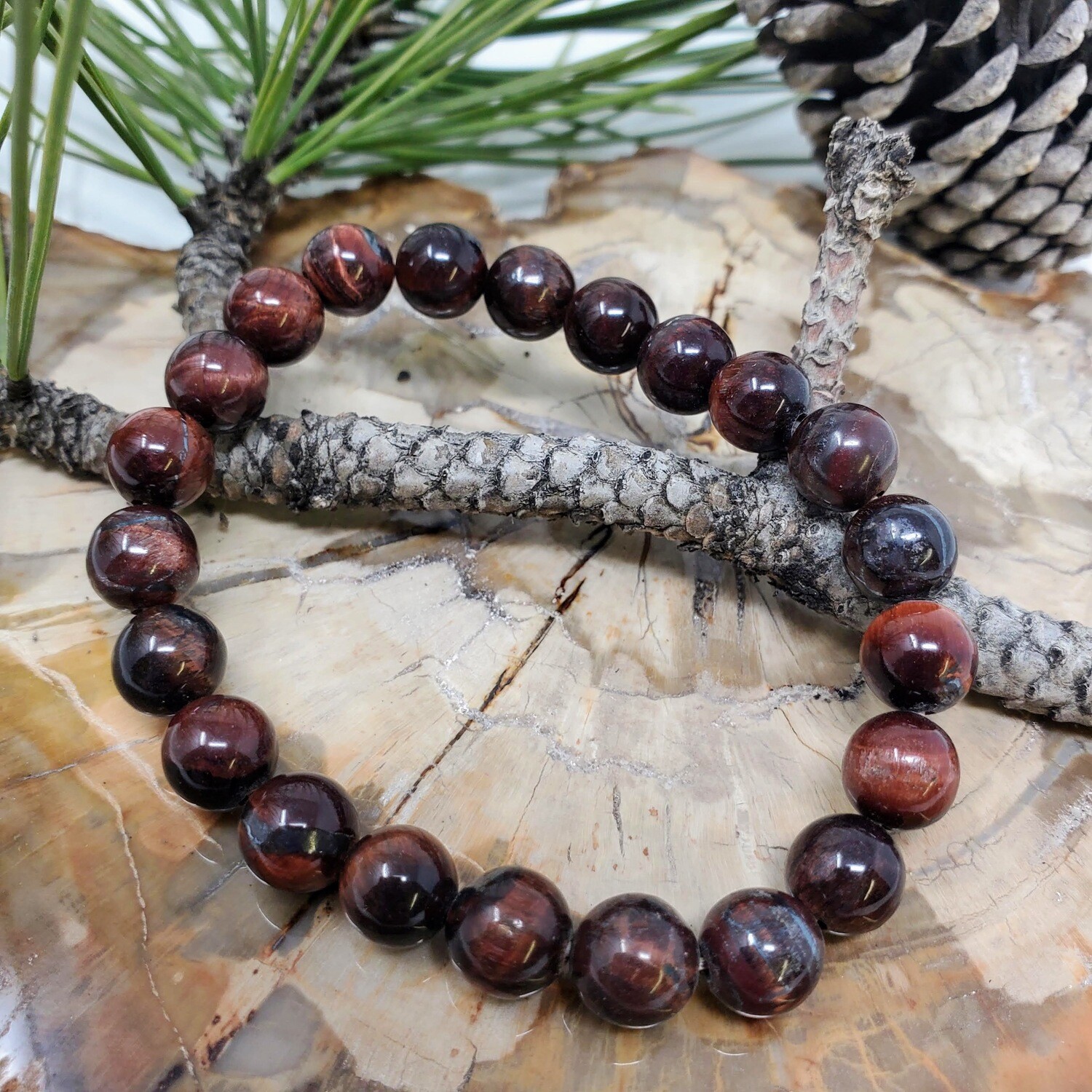 RED TIGER EYE 8MM BRACELET