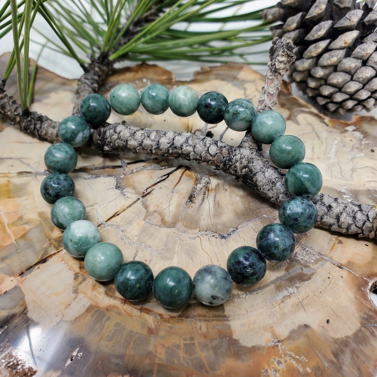 GREEN JADE 8MM BRACELET