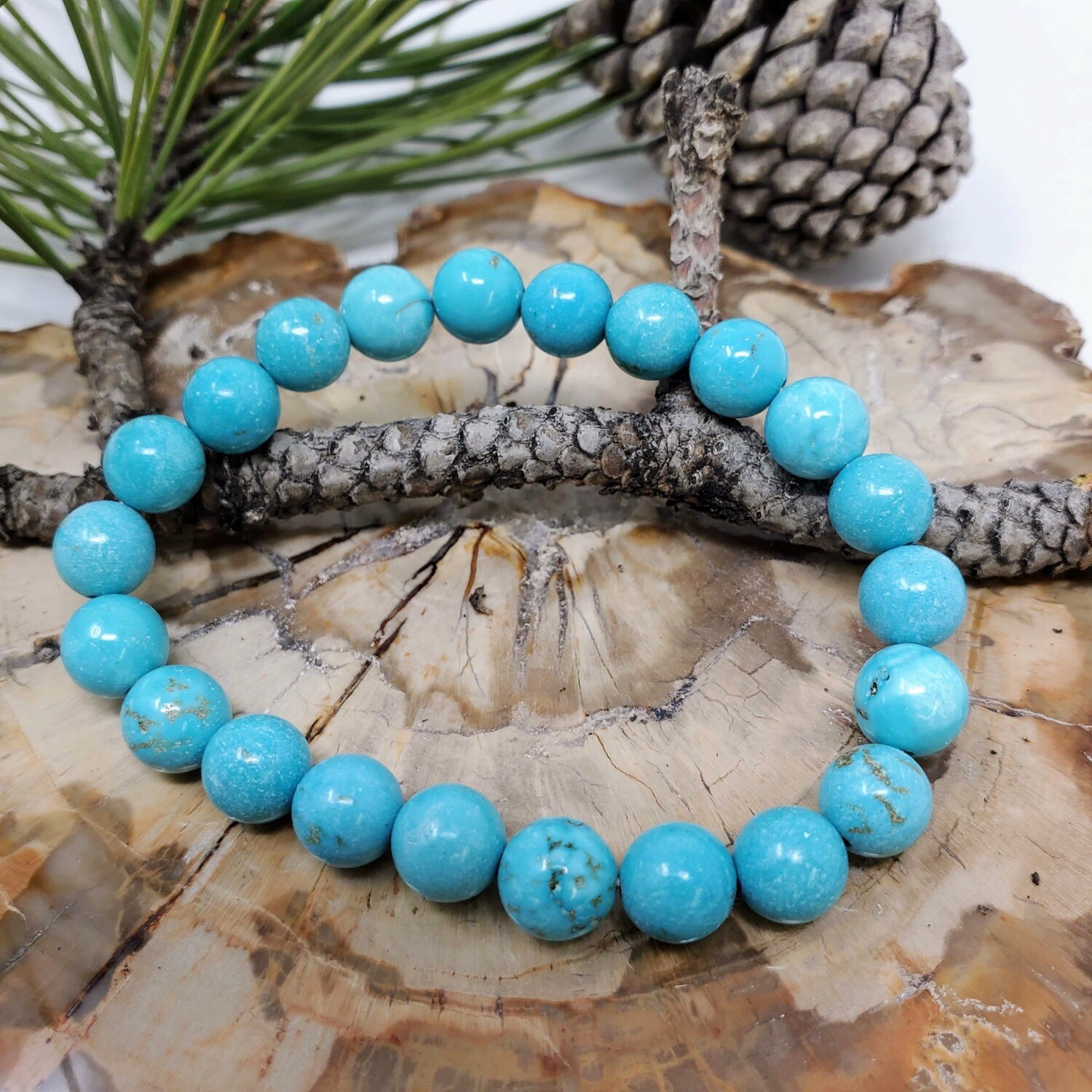 TURQUOISE (RECON) 8MM BRACELET