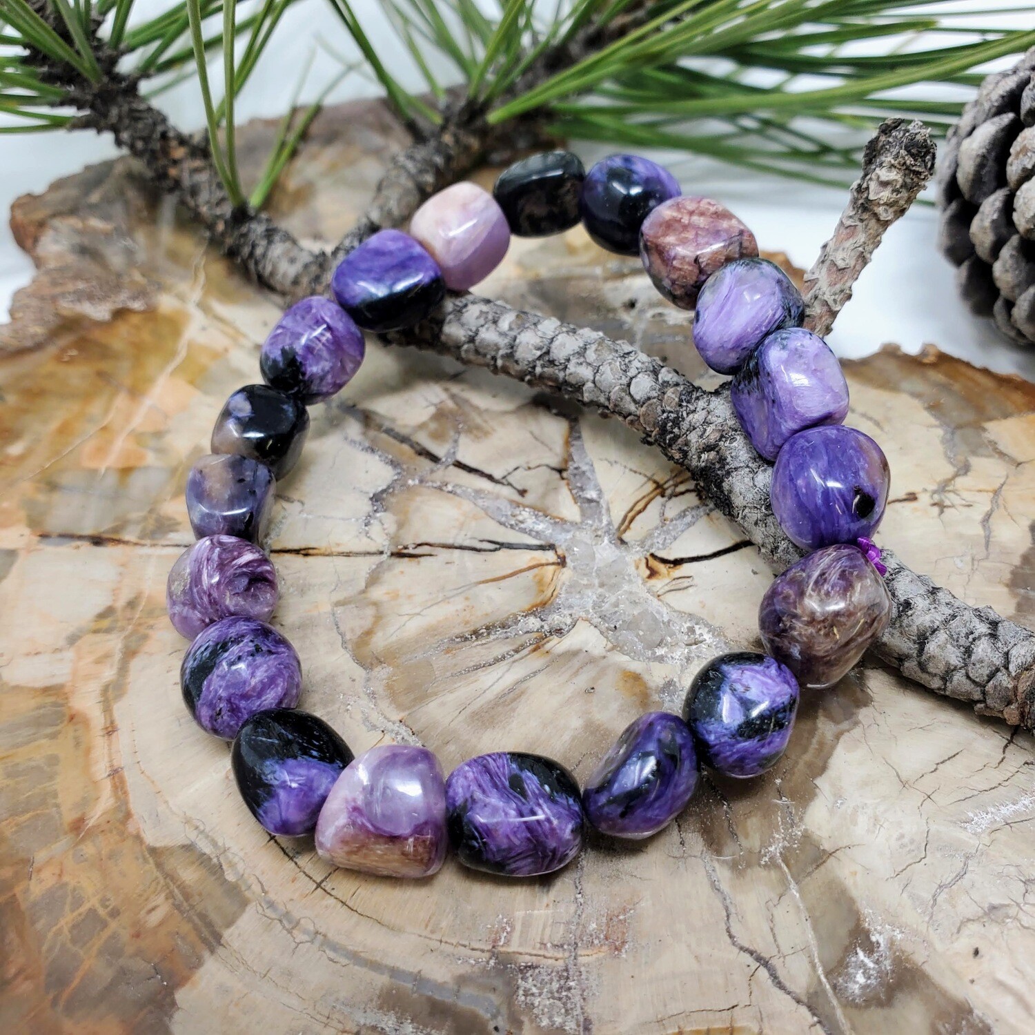 CHAROITE PEBBLES BRACELET