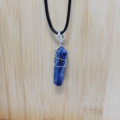 SODALITE WIRE WRAP NECKLACE