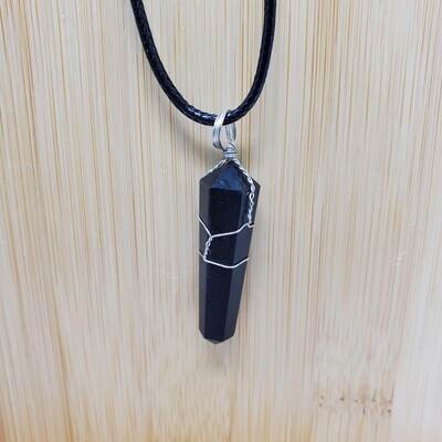 TOURMALINE WIRE WRAP NECKLACE