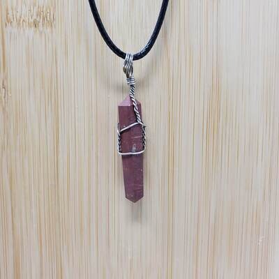 RED JASPER WIRE WRAP NECKLACE
