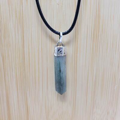 GREEN AVENTURINE PENCIL NECKLACE