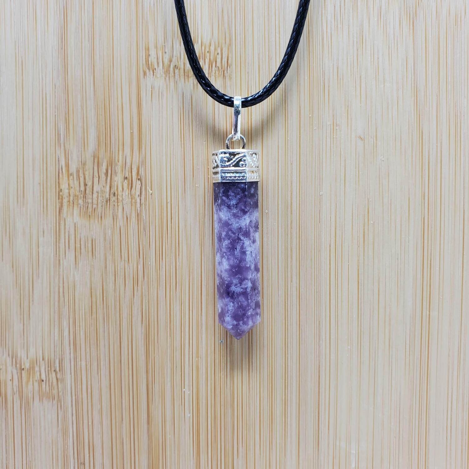 LEPIDOLITE PENCIL NECKLACE
