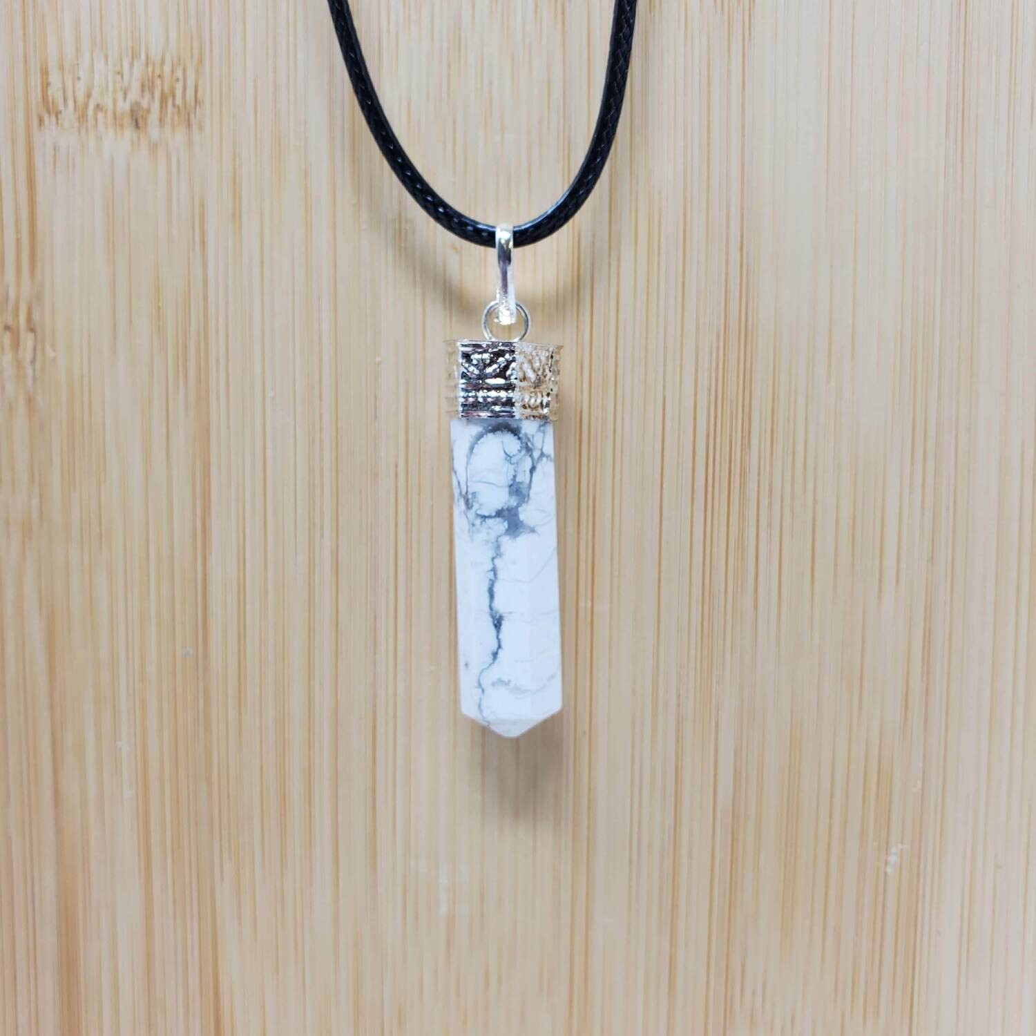 HOWLITE PENCIL NECKLACE