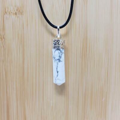 HOWLITE PENCIL NECKLACE