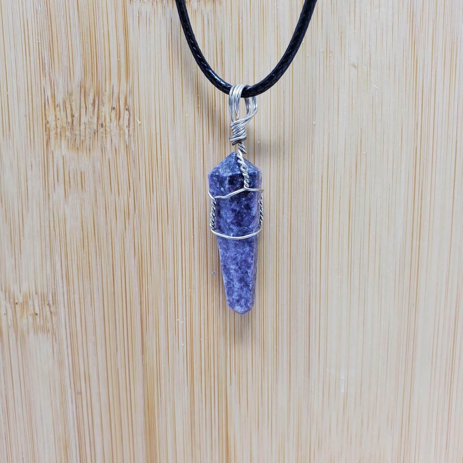 LEPIDOLITE WIRE WRAP NECKLACE
