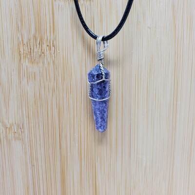 LEPIDOLITE WIRE WRAP NECKLACE