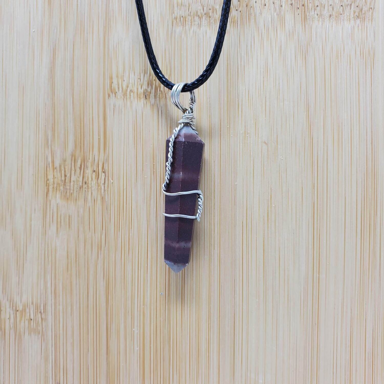 SHIVA LINGAM WIRE WRAP NECKLACE