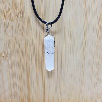 SELENITE WIRE WRAP NECKLACE