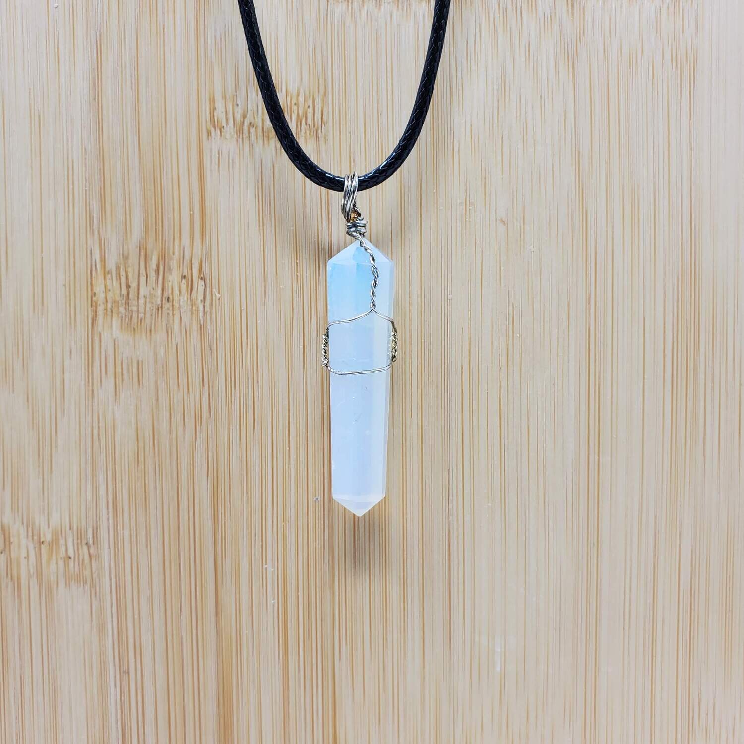 OPALITE WIRE WRAP NECKLACE