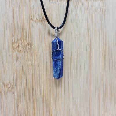 LAPIS LAZULI WIRE WRAP NECKLACE